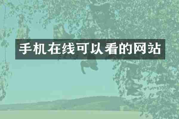 手机在线可以看的网站