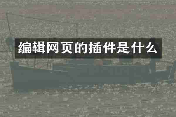 编辑网页的插件是什么