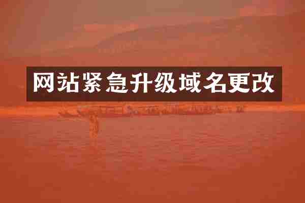 网站紧急升级域名更改