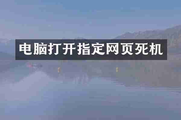 电脑打开指定网页死机