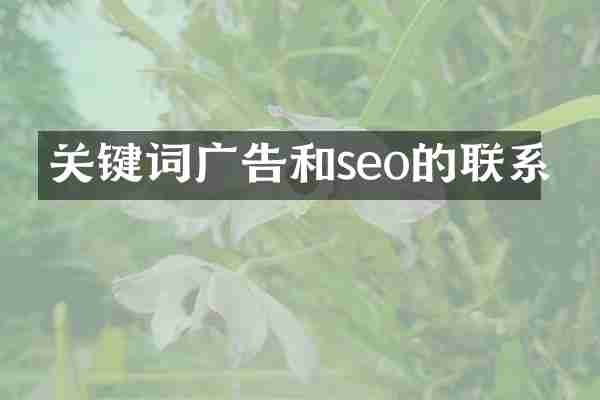 关键词广告和seo的联系