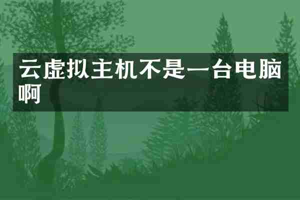 云虚拟主机不是一台电脑啊