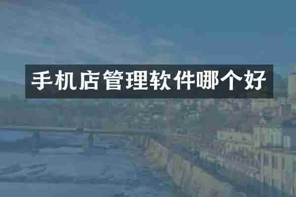 手机店管理软件哪个好