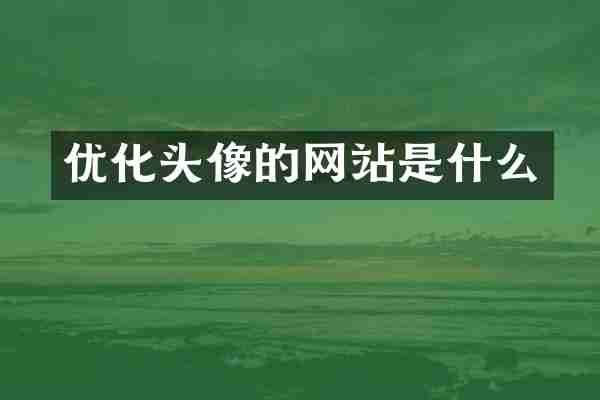 优化头像的网站是什么