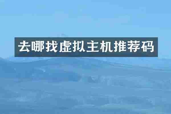 去哪找虚拟主机推荐码