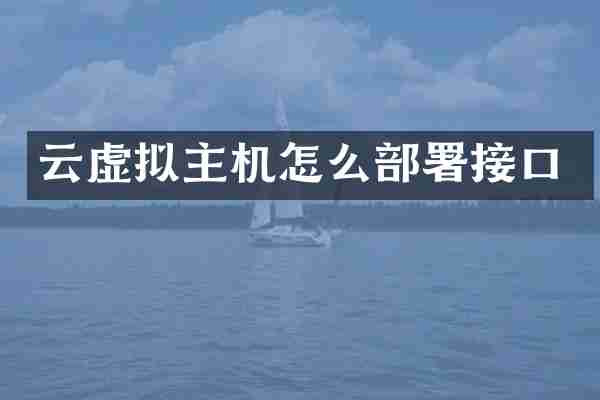 云虚拟主机怎么部署接口