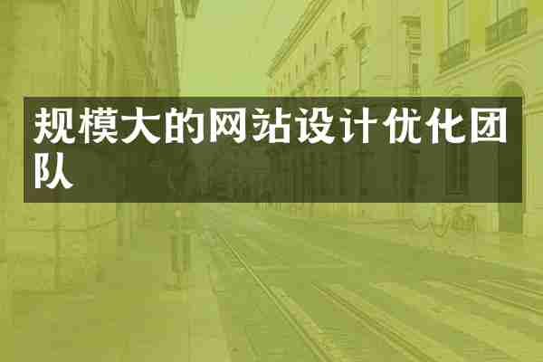 规模大的网站设计优化团队