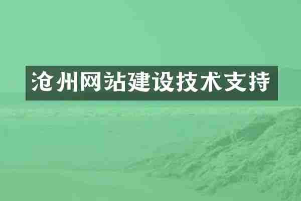 沧州网站建设技术支持