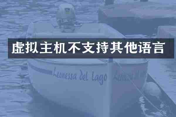 虚拟主机不支持其他语言