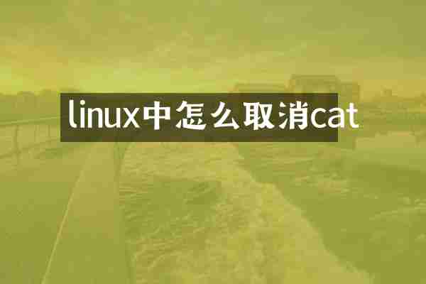 linux中怎么取消cat