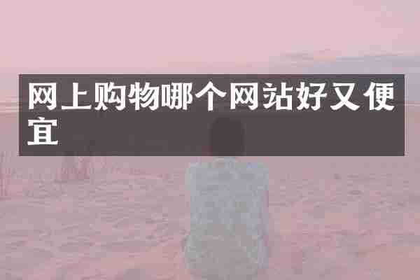 网上购物哪个网站好又便宜