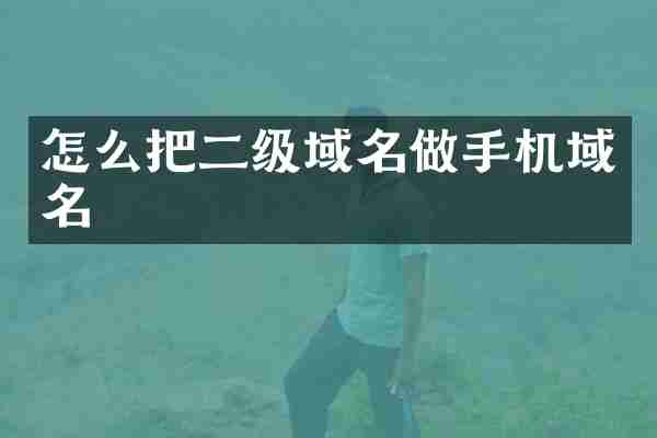 怎么把二级域名做手机域名