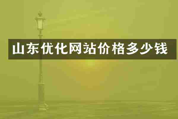 山东优化网站价格多少钱