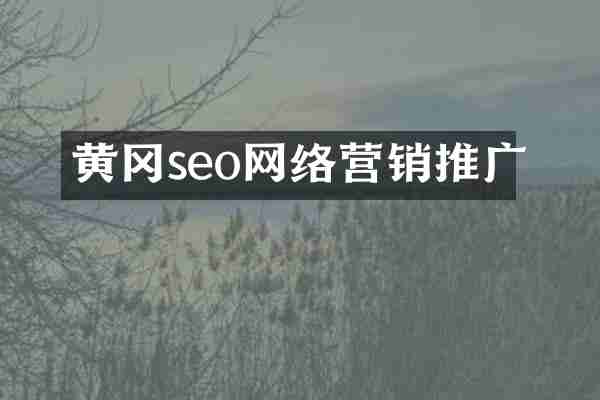 黄冈seo网络营销推广