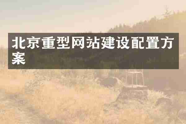 北京重型网站建设配置方案