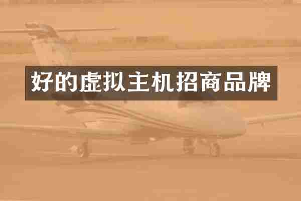 好的虚拟主机招商品牌