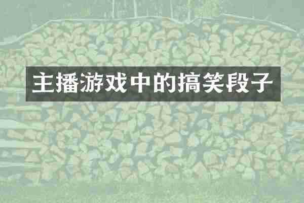 主播游戏中的搞笑段子