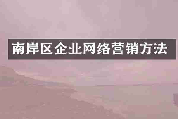 南岸区企业网络营销方法