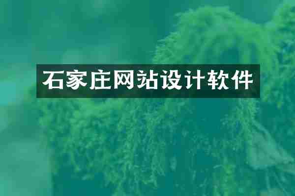 石家庄网站设计软件