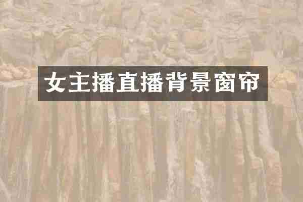 女主播直播背景窗帘
