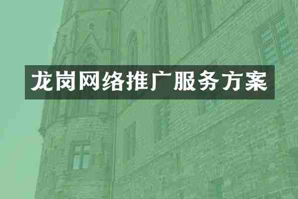 龙岗网络推广服务方案