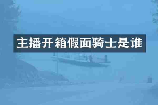 主播开箱假面骑士是谁