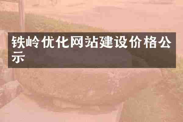 铁岭优化网站建设价格公示