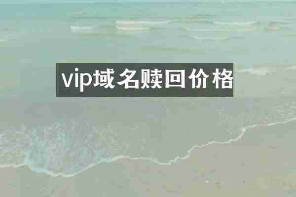 vip域名赎回价格
