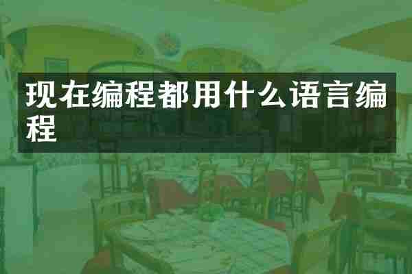 现在编程都用什么语言编程