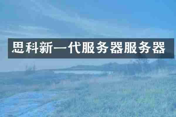 思科新一代服务器服务器