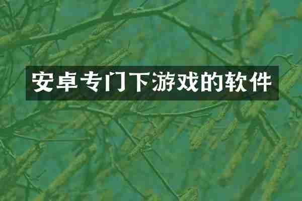 安卓专门下游戏的软件