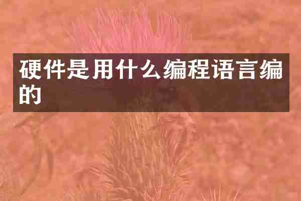 硬件是用什么编程语言编的