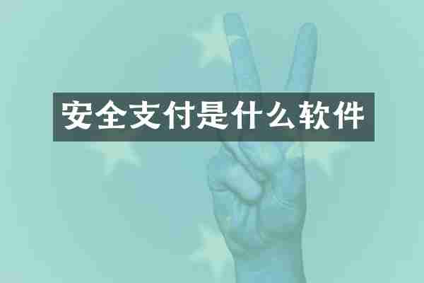 安全支付是什么软件