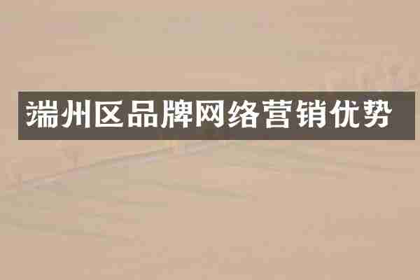 端州区品牌网络营销优势