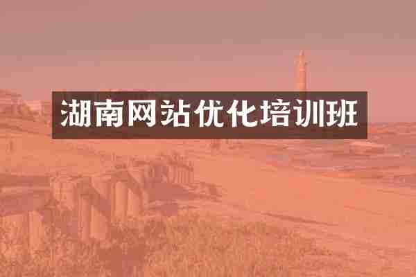 湖南网站优化培训班