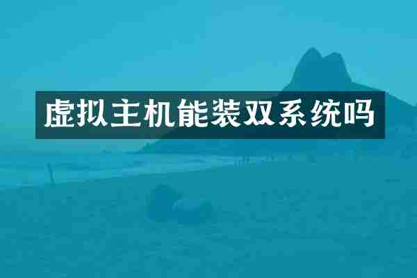 虚拟主机能装双系统吗