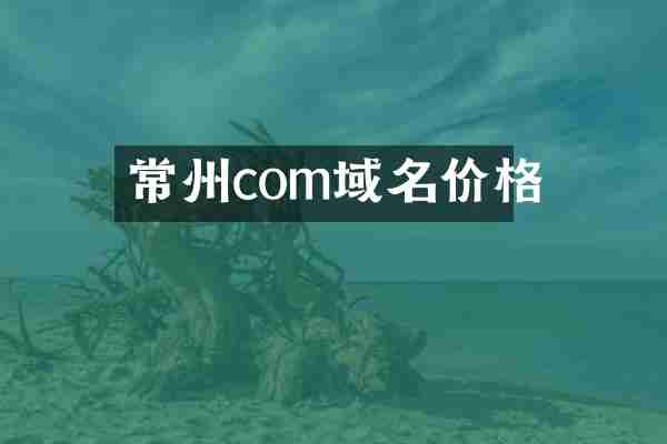 常州com域名价格