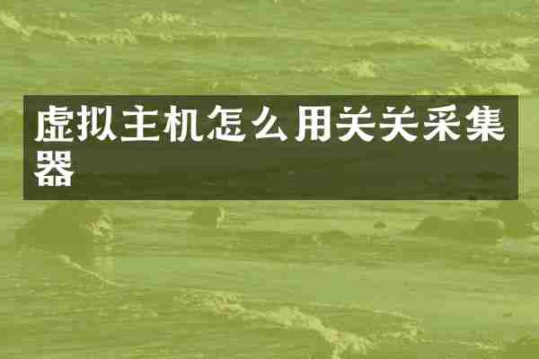 虚拟主机怎么用关关采集器
