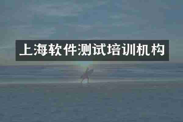 上海软件测试培训机构