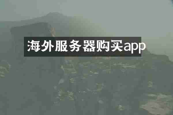 海外服务器购买app