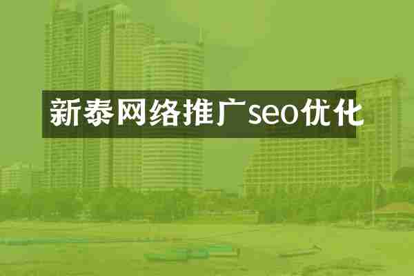 新泰网络推广seo优化