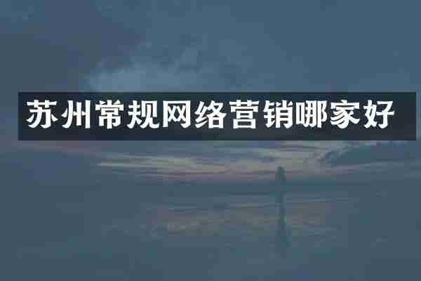 苏州常规网络营销哪家好