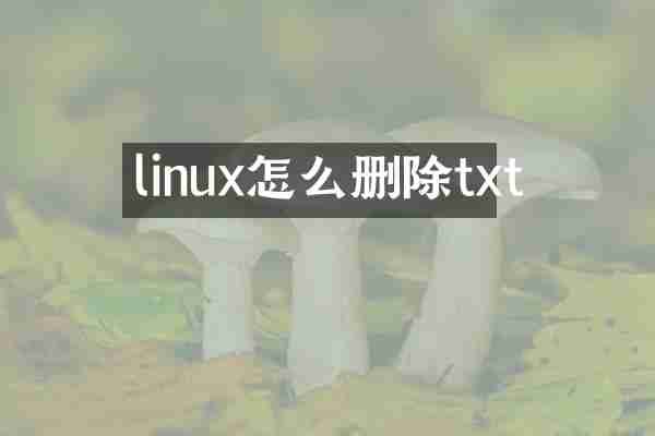 linux怎么删除txt