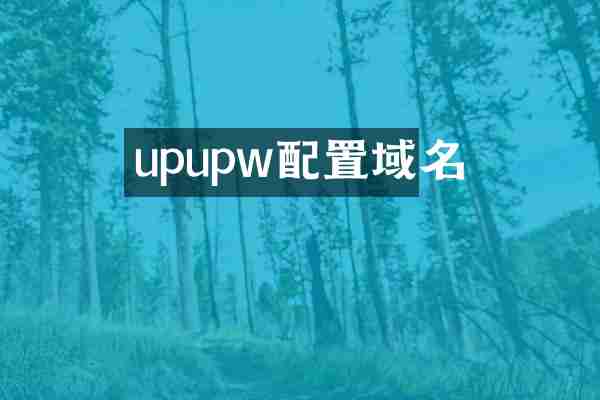 upupw配置域名