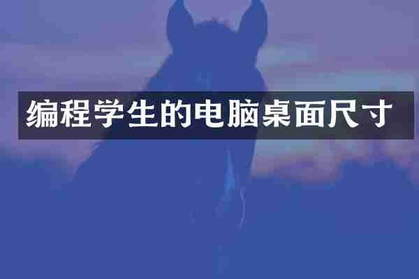 编程学生的电脑桌面尺寸