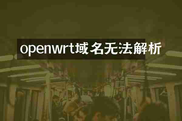 openwrt域名无法解析