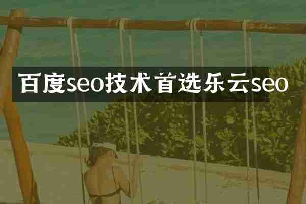 百度seo技术首选乐云seo