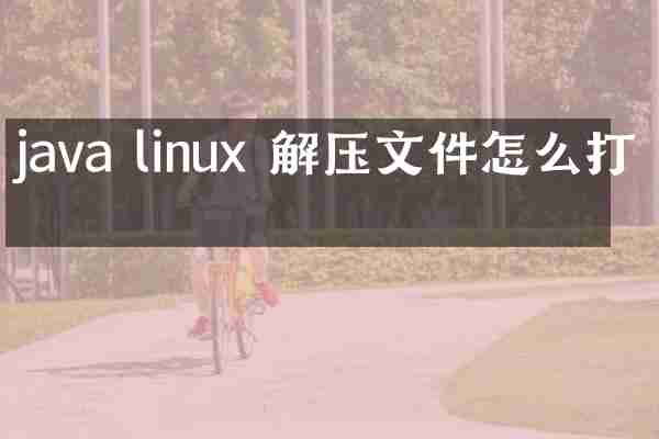 java linux 解压文件怎么打开
