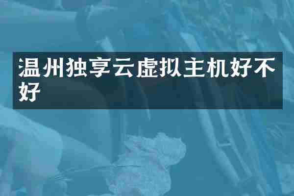 温州独享云虚拟主机好不好