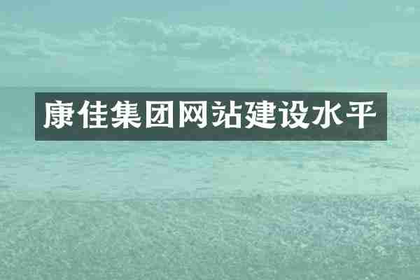 康佳集团网站建设水平